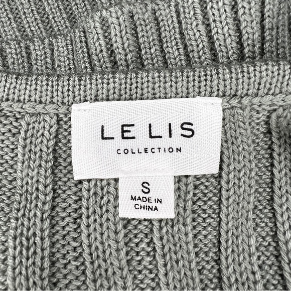 NEW Small Le Lis Green Wool Blend Crop Top Knit Sleeveless Tank Top Scoop Neck - Picture 10 of 10